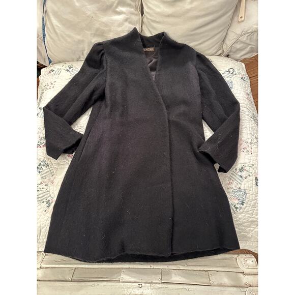 RARE VINTAGE 70's AUSTIN-ZUUR HALSTON BLACK WOOL COAT - Picture 2 of 5